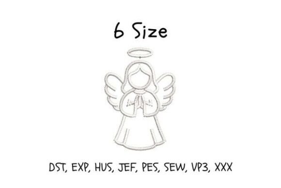 Angel Christmas Embroidery Design