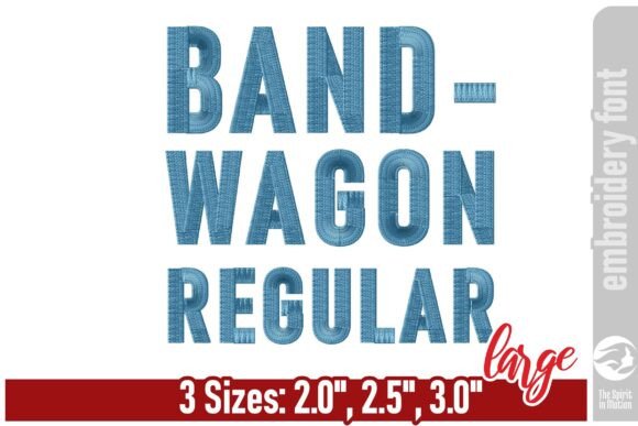 Bandwagon Regular Embroidery Font - L