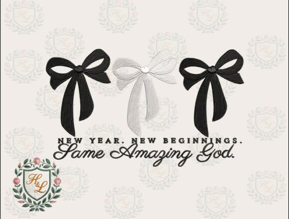 Bow Christian Quote Embroidery Files