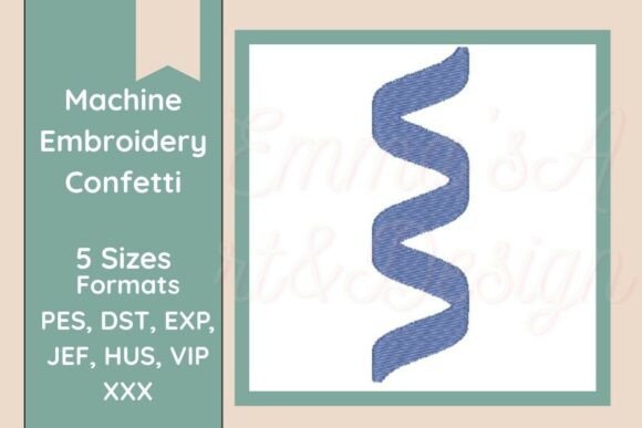 Confetti Machine Embroidery Design