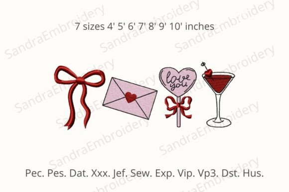 Coquette Valentine Embroidery Design