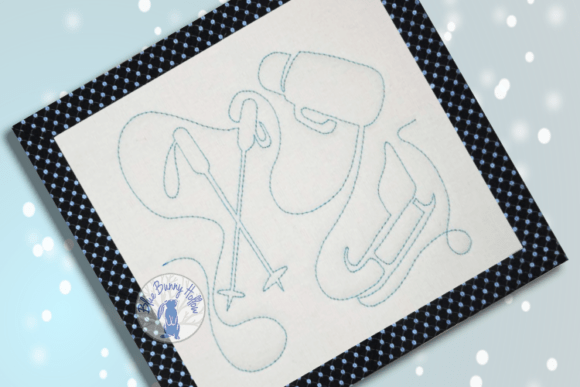 E2e Skiing Quilting Embroidery Design