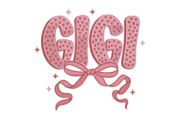 GIGI Heart Bow Name Embroidery