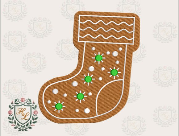 Gingerbread Sock Embroidery Files