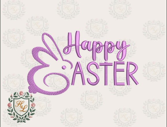 Happy Easter Bunny Embroidery Files