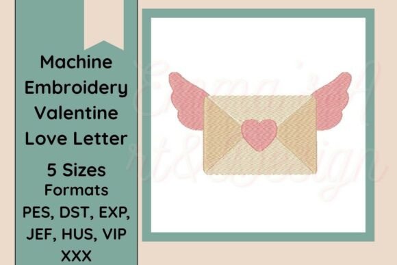Love Letter Machine Embroidery Design