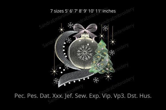 Magic Christmas Ball Embroidery Design