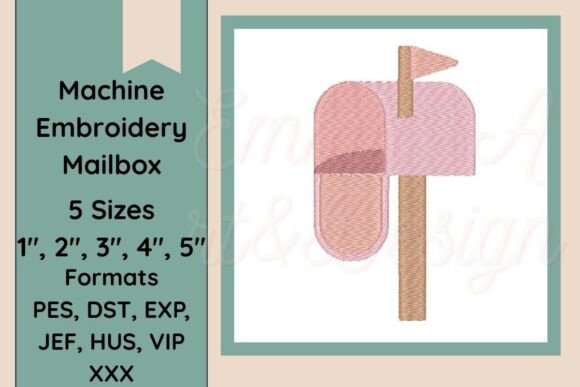Mailbox Machine Embroidery Design