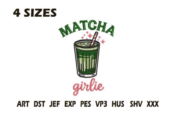 Matcha Girlie Embroidery Design