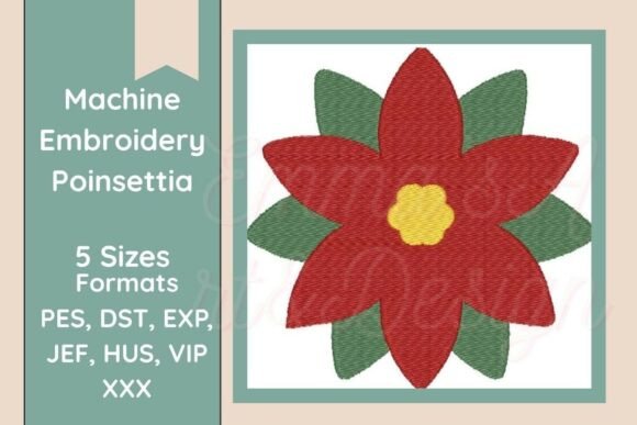 Poinsettia Machine Embroidery Design