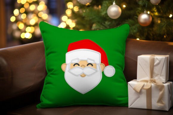 Santa Claus Face Applique Embroidery